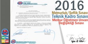 2016 MEB Görevde Yükselme ve Unvan Değişikliği Sınav Takviminin Yayımlanmasını Talep Ettik