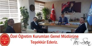 Özel Öğretim Kurumları Genel Müdürlüğüne Teşekkür Ederiz