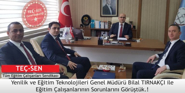 MEB Yenilik ve Eğitim Teknolojileri Genel Müdürü Bilal TIRNAKÇI’yı ziyaret ettik.