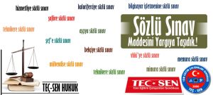 M.E.B. Görevde Yükselme Yönetmeliğindeki Sözlü Sınav Uygulamasına Karşı Dava Açtık