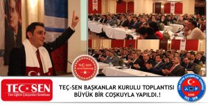 Teç-Sen Başkanlar Kurulu Toplantısı Büyük Bir Coşkuyla Yapıldı.