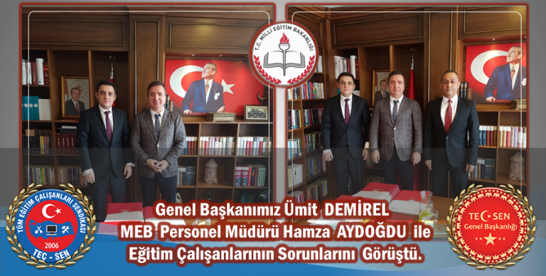 Genel Başkanımız Ümit DEMİREL, MEB Personel Genel Müdürümüz Hamza AYDOĞDU ile Makamında Görüştü.!