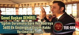 TEÇ-SEN GENEL BAŞKANLIĞI (3600 EK GÖSTERGE AÇIKLAMA)