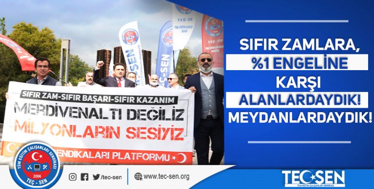 SIFIR ZAMLARA,%1 ENGELİNE KARŞI ALANLARDAYDIK MEYDANLARDAYDIK!