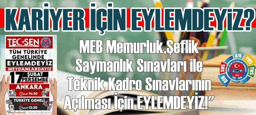 GYS ve UNVAN DEĞİŞİKLİĞİ SINAVLARININ AÇILMASI ve KARİYERLERİMİZ İÇİN EYLEMDEYİZ!