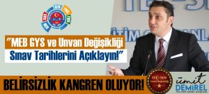 MEB GYS ve Unvan Değişikliği Sınav Tarihleri Açıklanmalıdır!