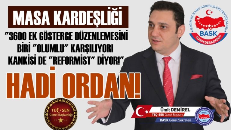 DEMİREL: “3600 Ek Göstergenin Kapsamının Genişletilmesi İçin Önce MECLİSTE, Sonra Alanlarda Olacağız!”