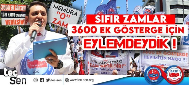 SIFIR ZAMLAR VE 3600 EK GÖSTERGE İÇİN EYLEMDEYDİK!