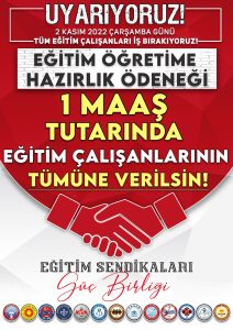 UYARIYORUZ. 2 KASIMDA İŞ BIRAKIYORUZ…