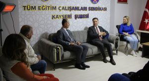 İl Milli Eğitim Müdürü Coşkun Esen Sendikamıza Ziyarette Bulundu